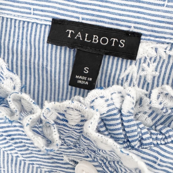 TALBOTS Blue and White Button Down Shirt - Picture 2 of 3